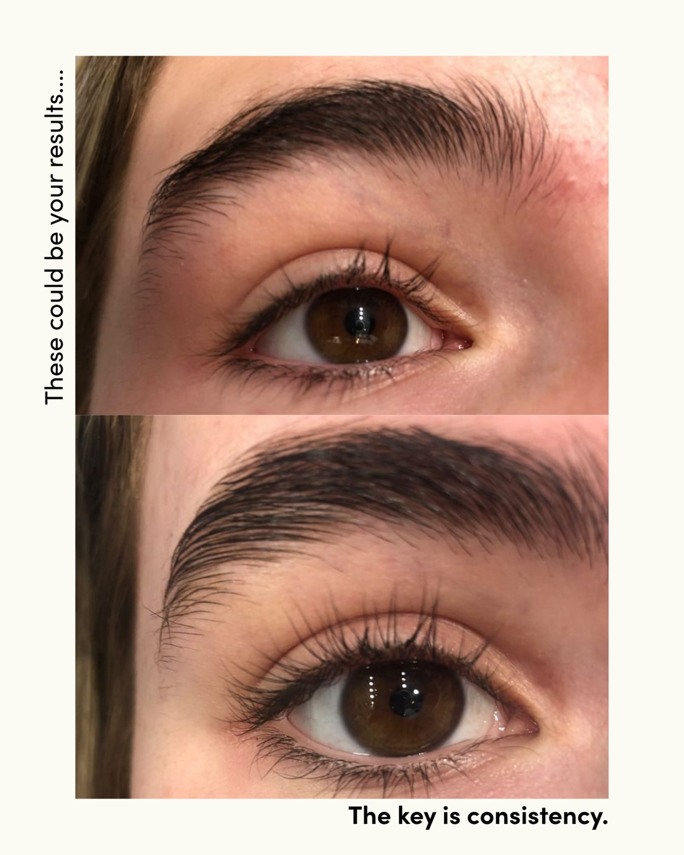 Instagram post with the caption: The brow AND lash growth👏🤩
Some insane results a lovely commu...